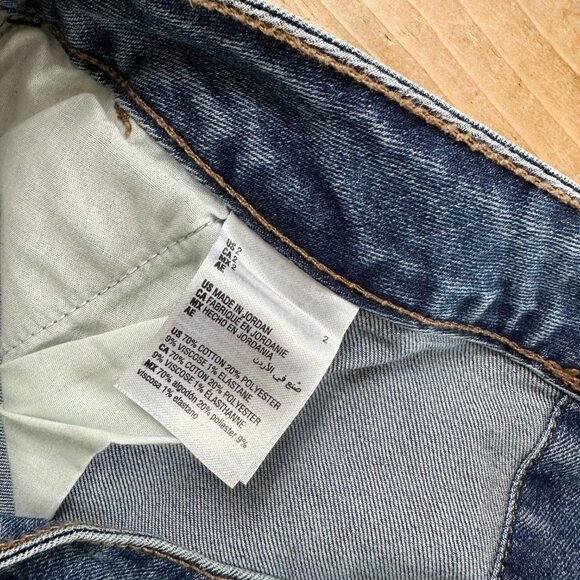 NWT Maison Jules Denim Skirt Mini Button Front‎ 2 Womens - Picture 7 of 7